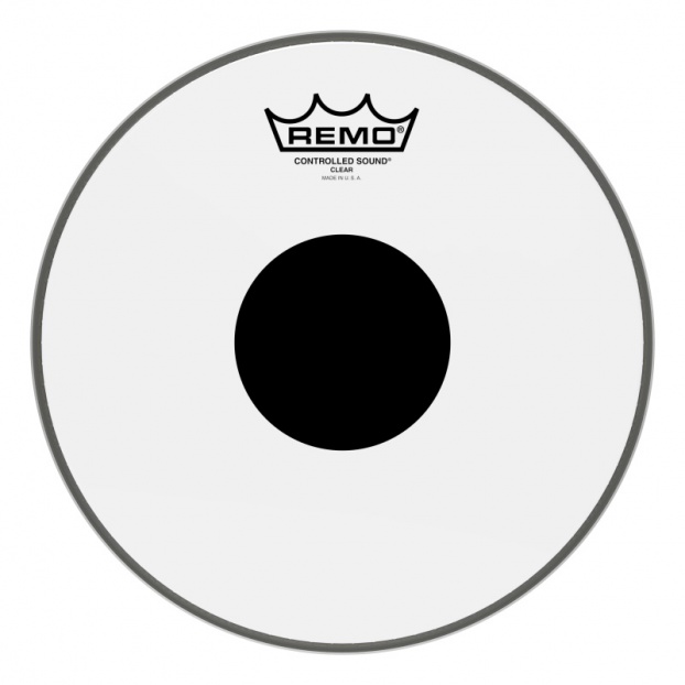 Remo Барабанный Пластик Controlled Sound® Прозрачный Black Dot™ - Top Black Dot™, 10"