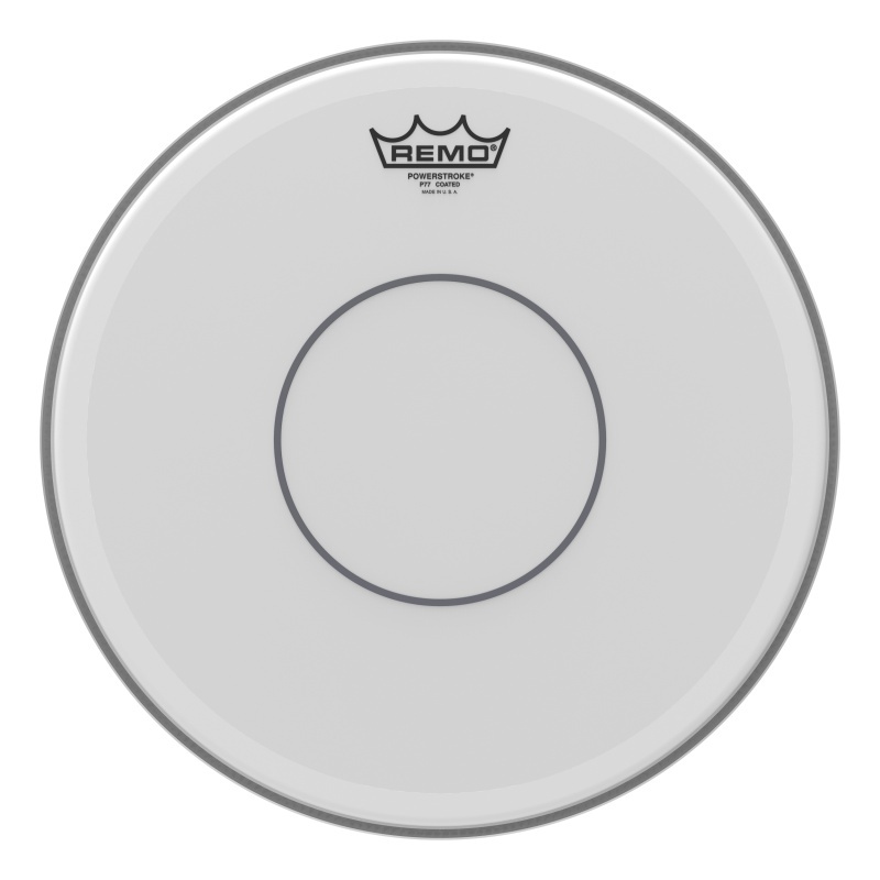 Remo Powerstroke® 77 Coated Clear Dot Snare Drumhead - Top Clear Dot, 14"
