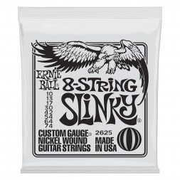 2625 Slinky 8-String Nickel Wound Electric Guitar Strings - 10-74 Gauge