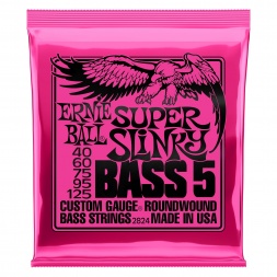 2824 Super Slinky 5-String Nickel Wound Electric Bass Strings - 40-125 Gauge