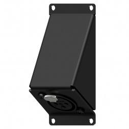 CASY 1 ruumi nurga all, XLR-lemmikuga 3-poolse klemmiplokiga Must versioon