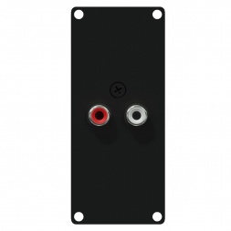 CASY 1 space with 2x RCA to 2-pin terminal block Black version