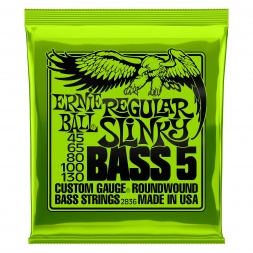 2836 Regular Slinky 5-String Nickel Wound Electric Bass Strings - 45-130 Gauge