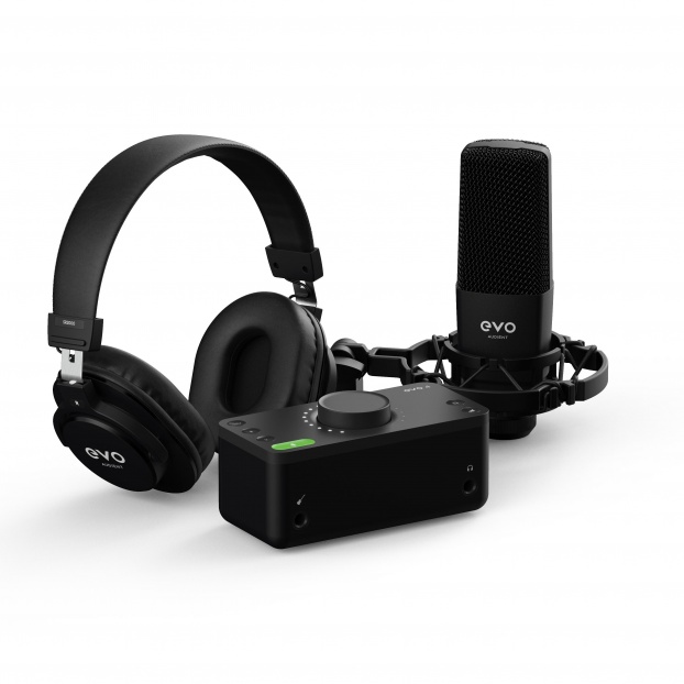 EVO SRB 2in/2out USB-ääniliitäntä c/w mikrofoni ja kuulokkeet