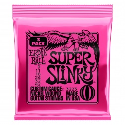 3223 Super Slinky Nickel Wound Electric Guitar Strings 3 Pack - 9-42 Gauge