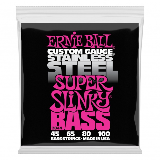 2844 Super Slinky Stainless Steel Electric Bass Strings - 45-100 Gauge