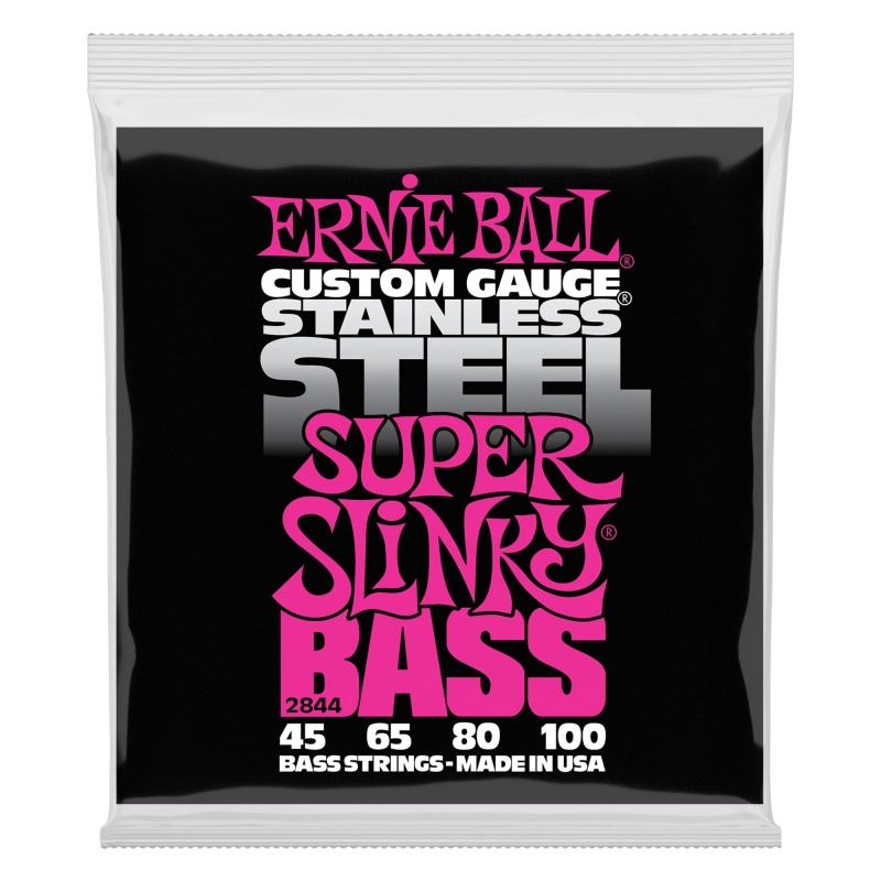 2844 Super Slinky Stainless Steel Electric Bass Strings - 45-100 Gauge