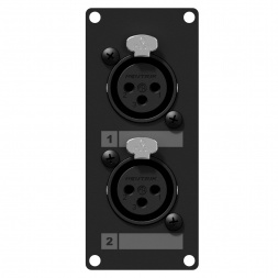 CASY 1 ruumi 2x XLR-lemmikuga 3-poolse klemmiplokiga Must versioon