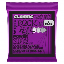 Power Slinky Classic RnR Pure Nckl Elec Gtr Strings 3 Pk 11 48