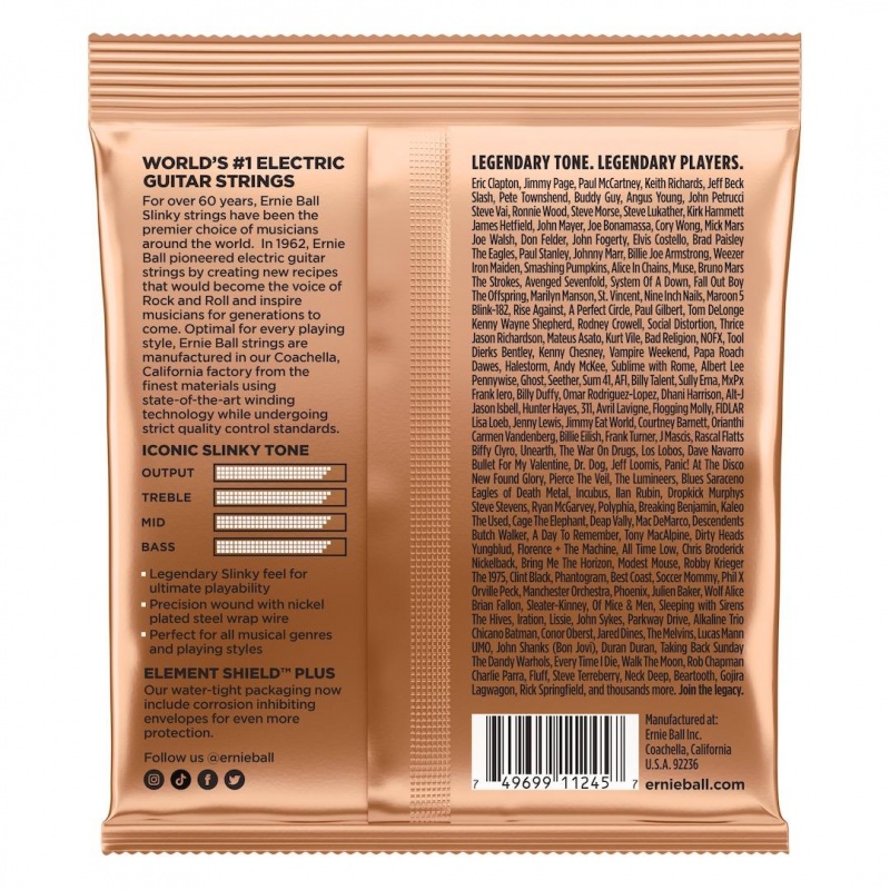 Turbo Slinky Nckl Wnd Elec Gtr Strings 3 Pk 9.5 46