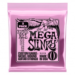 Mega Slinky Nckl Wnd Elec Gtr Strings 3 Pk 10.5 48