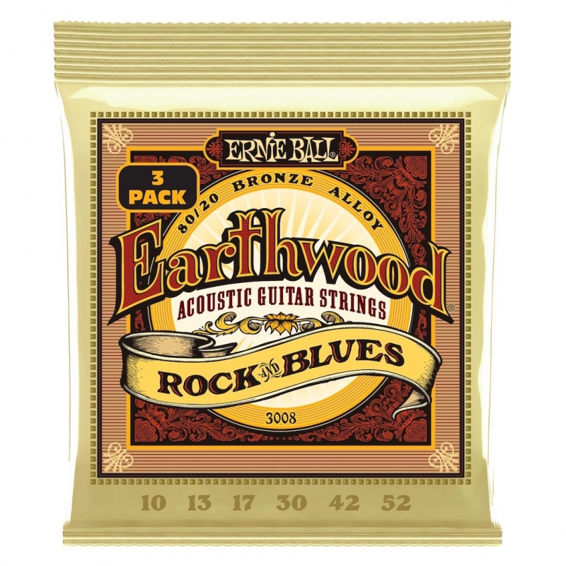 Erthwd RandB wPlain G 8020 Brnz Ac Gtr Strings 3 Pk 10 52