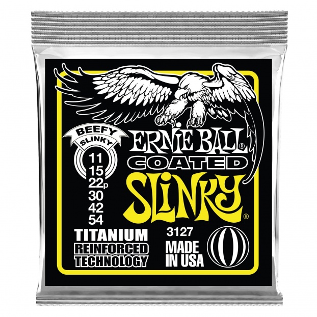 3127 Beefy Slinky Coated Titanium RPS Electric Guitar Strings - 11-54 Gauge