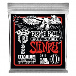 3115 Skinny Top/ Heavy Bottom Slinky Coated Titanium RPS Electric Guitar Strings - 10-52 Gauge