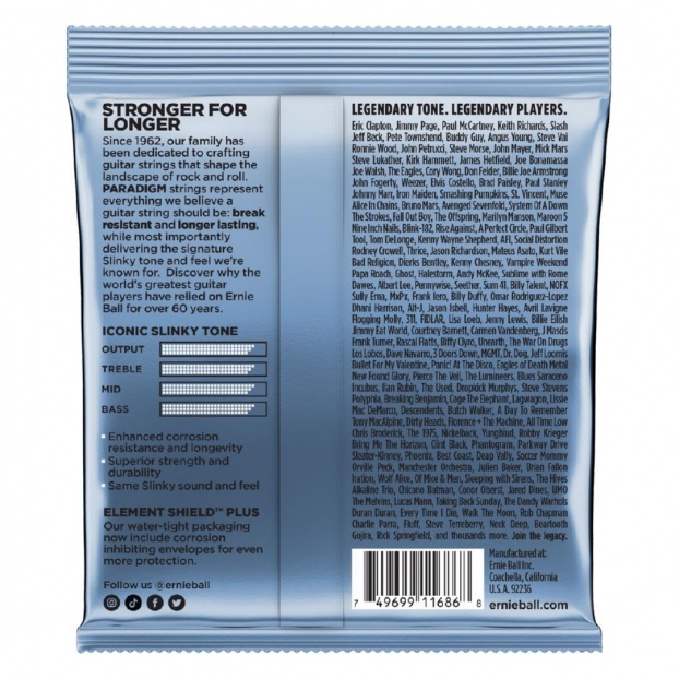 P02018 Primo Slinky Paradigm Electric Guitar Strings 9.5-44 Gauge