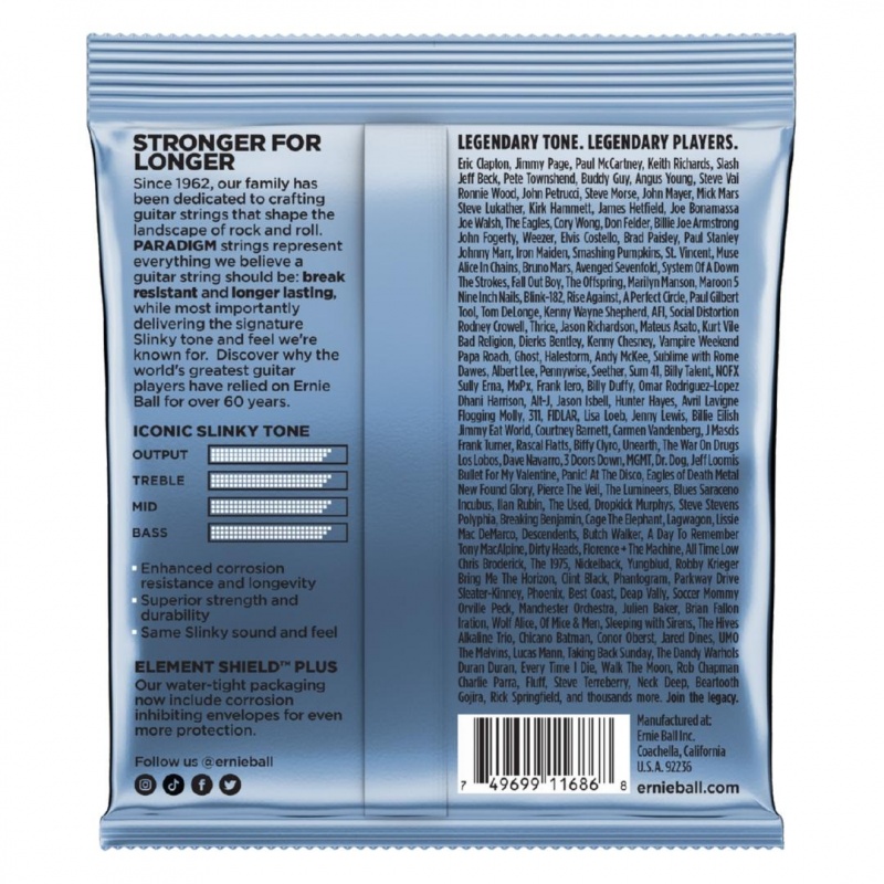 P02018 Primo Slinky Paradigm Electric Guitar Strings 9.5-44 Gauge