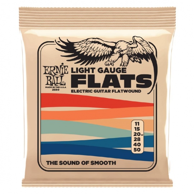 P02580 Ernie Ball Light Flatwound Electric Guitar Strings - 11-50 Gauge
