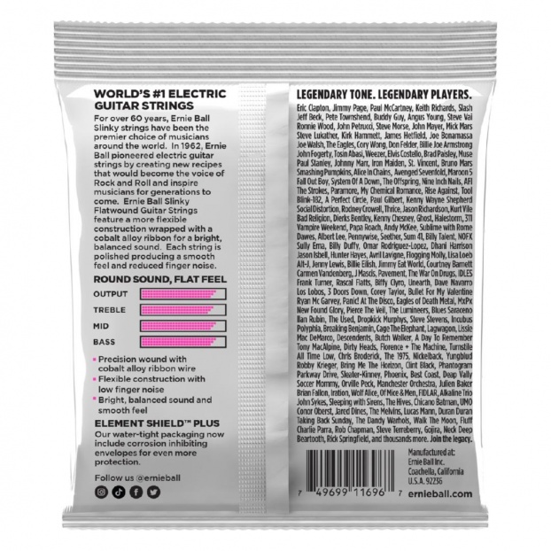 P02593 Super Slinky Flatwound Electric Guitar Strings - 09-42 gauge