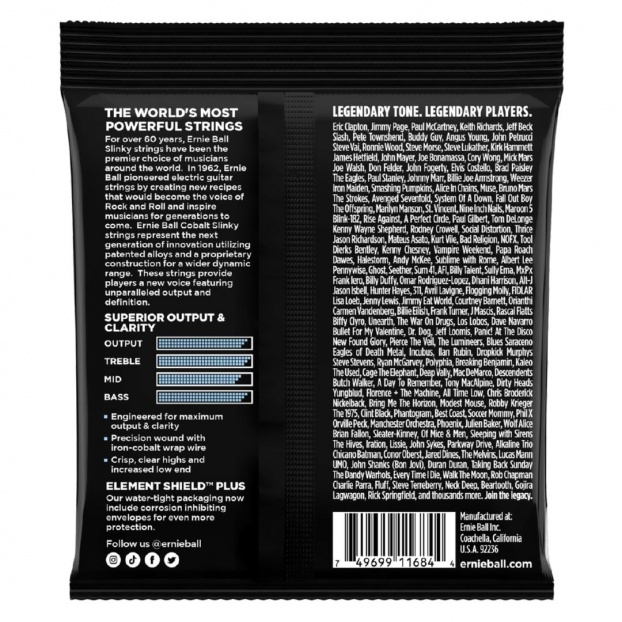 P02712 Primo Slinky Cobalt Electric Guitar Strings 9.5-44 Gauge