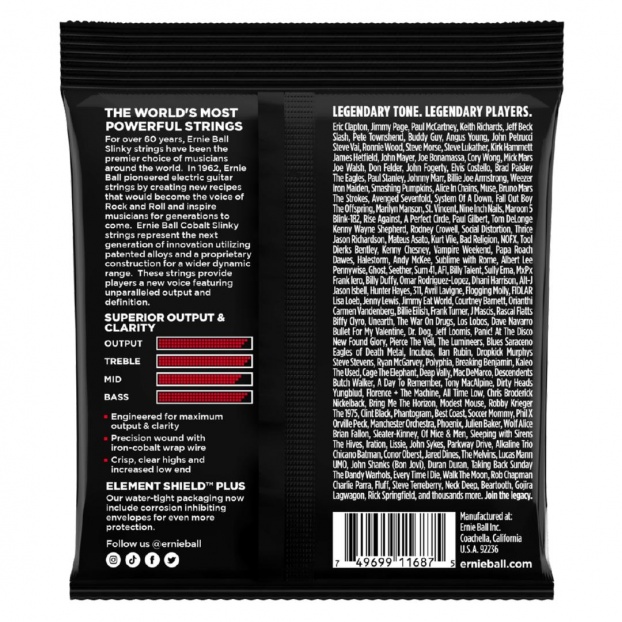 P02716 Burly Slinky Cobalt Electric Guitar Strings 11-52 Gauge