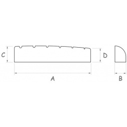 Пластиковое седло Предварительно вырезанное E-Bass, 4-струнный