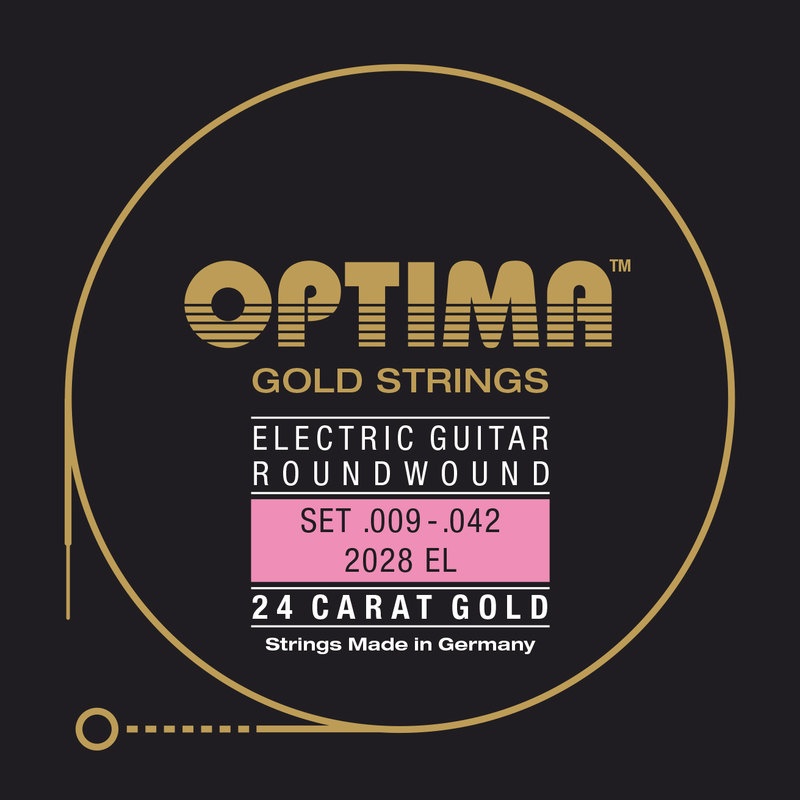 Strings for E-guitar Gold strings round wound
