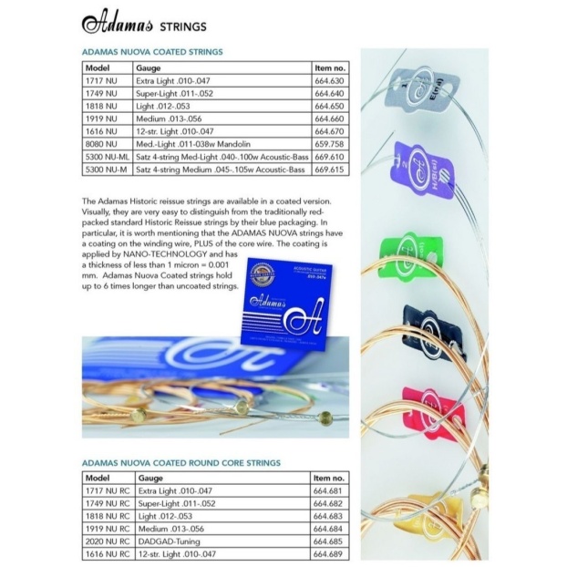 Strings for Acoustic Guitar Nuova phosphor bronze coated set (3)