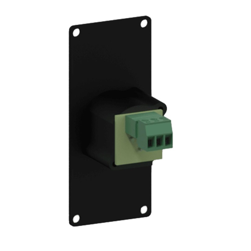 CASY 1 ruumi XLR-lemmikuga 3-poolse klemmiklotsiga Must versioon