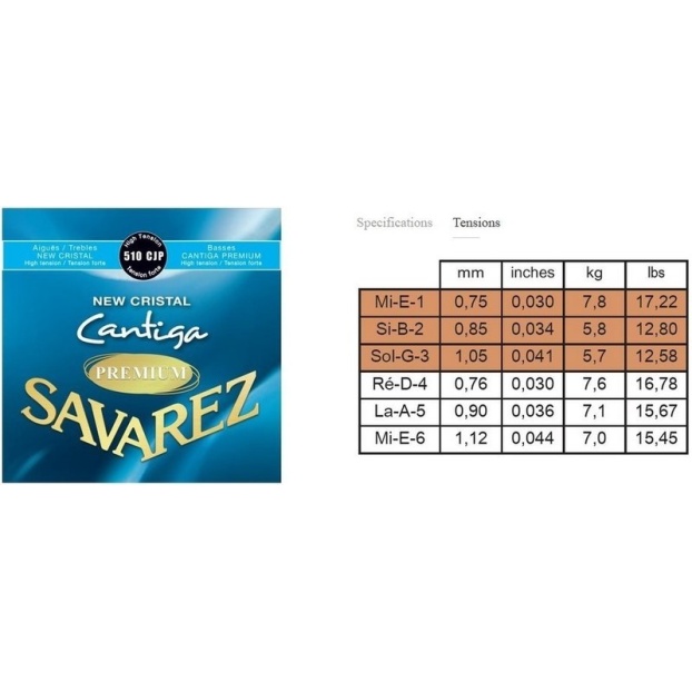 Strings for classic guitar New Cristal Cantiga Premium