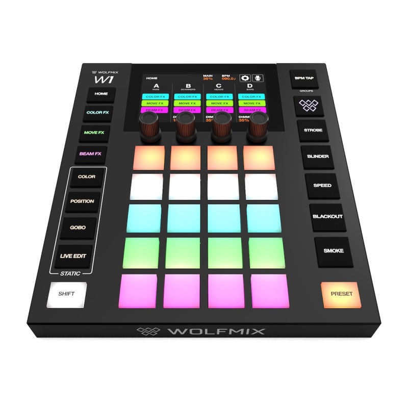 WOLFMIX-W1-MK2 WOLFMIX W1 MK2, eraldiseisev DMX-juhtimispult.