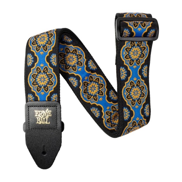 Klassikaline Jacquard kitarri- ja bassirihm – Kaleidoskoop-sinine