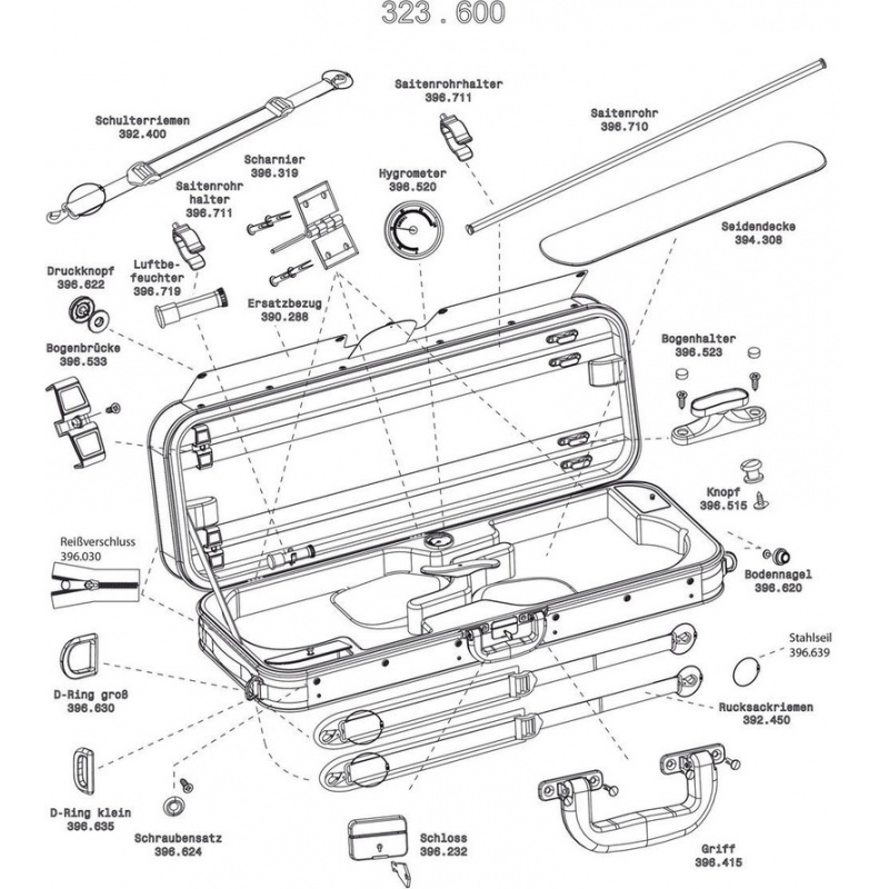 Скрипка/виола в двойном футляре Liuteria Maestro